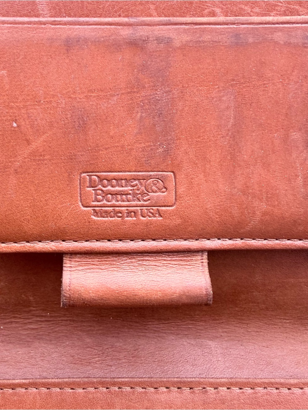 Vintage 90s Dooney & Bourke Leather Clutch Kiss Lock Checkbook Wallet - Picture 5 of 7